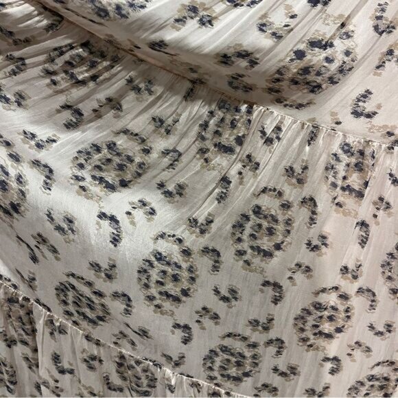 Elena Baldi Silk Blend Made In Italy Blush Maxi Dress Braided Strap Scoop Neck - Picture 5 of 14